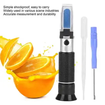 

RHB-32D Portable Handheld Sugar Concentration Meter Brix 0-32% Sugar Densitometer Test Sugar Concentration Measurement