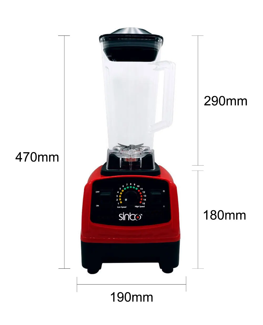 2200W Heavy Duty Professional Blender Mixer Juicer High Power Fruit Food Processor Ice Smoothie