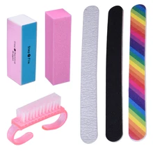 6 шт./компл. художественный Гель-лак для ногтей файл прочный полировка песок песочный кильблок, набор для маникюра и педикюра ногтей губки Полировщики для ногтей, наклейки для ногтей Инструменты