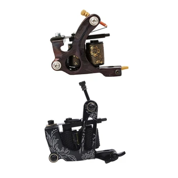 

2 Pcs Iron Liner Gun Tattoo Machine Tattoo Gun Machine Tattoo Liner Shader Professional Black 8 Wrap Coils & 10 Wrap Coils