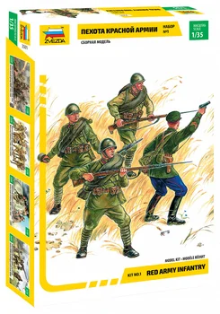

Сборная модель ЗВЕЗДА / ZVEZDA - Пехота красной армии (набор № 1) 1:35 57 деталей