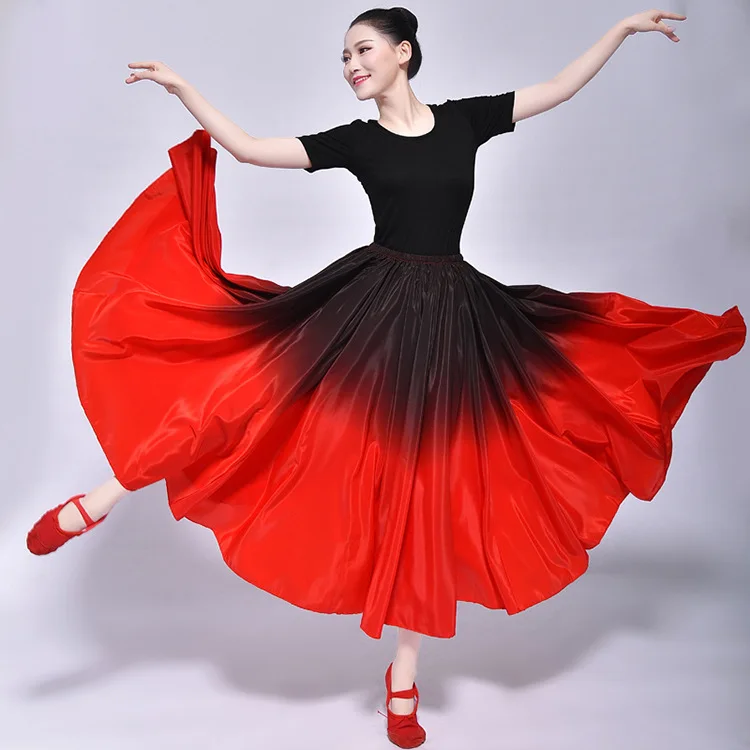 Стиль танец фламенко юбка испанский Танцы костюмы для сцены для женщин vestido фламенко 80/180/270/360/540/720 градусов