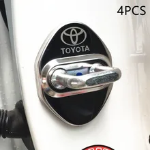 Защитный чехол для автомобильного дверного замка для toyota camry chr corolla rav4 yaris prius, стикер из нержавеющей стали, аксессуары для стайлинга автомобиля Защитный чехол для автомобильного дверного замка для toyota camry chr corolla rav4 yaris prius, стикер из нержавеющей стали, аксессуары для стайлинга автомобиля
