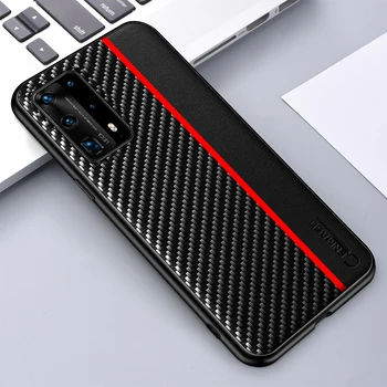 

For Huawei P40 Pro Case Carbon Fiber Shockproof Protection Cover For HUAWEI P30 P20 MATE 20 30 Lite Case For Honor V30 Pro Case