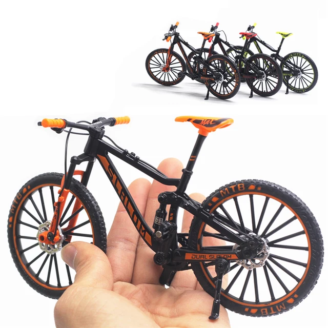 Mini Finger Mountain Bike Diecast Model Alloy Bicycle Simulation Collection Die Casting Racing Metal Bike Toys