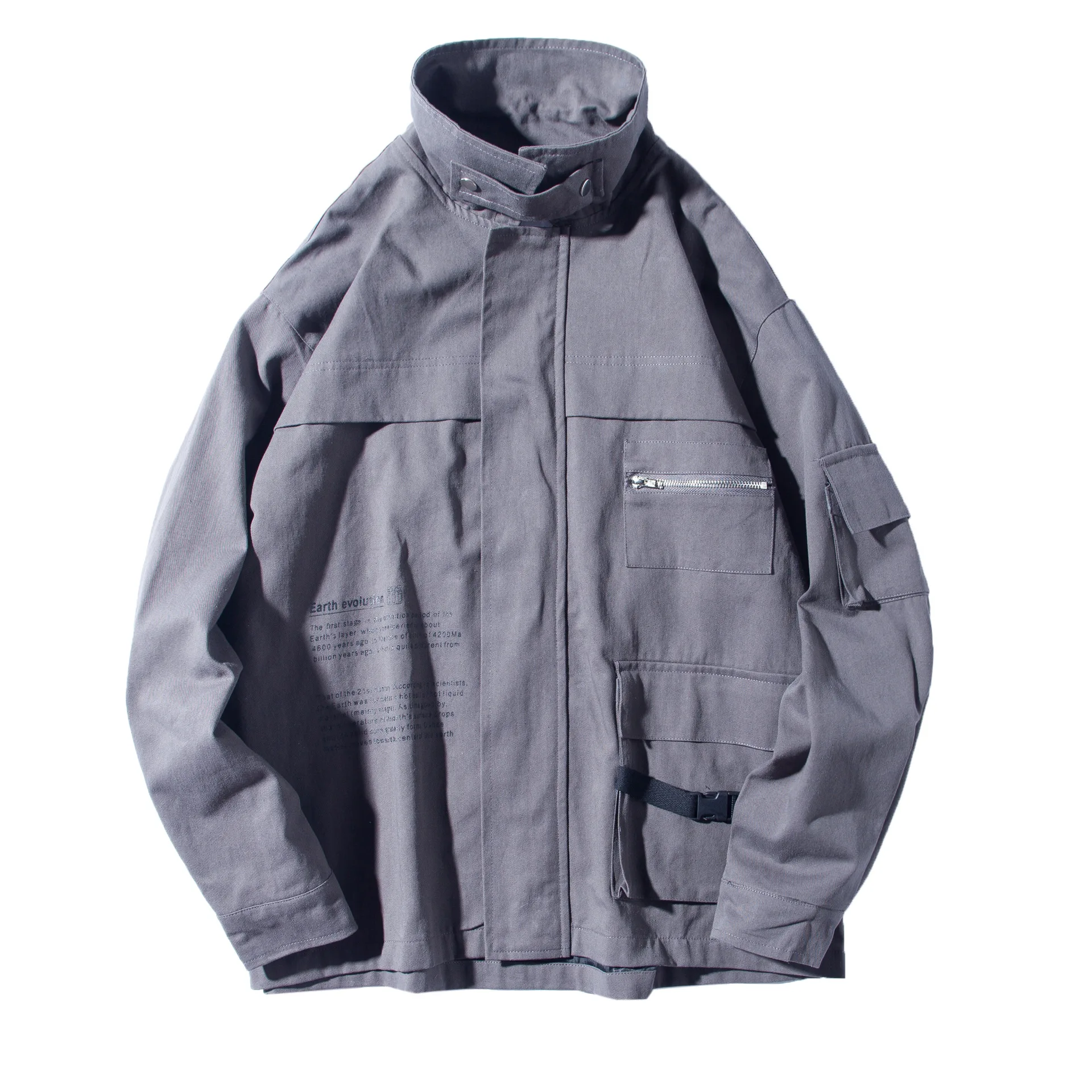 

City Where the Product Origional Stand Collar Loose Version Coat Outdoor Men'S Wear MEN'S Jacket Men