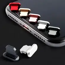 1pc capa dustproof alumínio fone de ouvido plugue poeira interface de dados do telefone móvel carregador dock plug para apple iphone plus smartphone