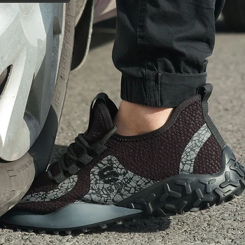 

Men's safety shoes with steel head, lightweight outdoor work shoes, construction non-slip lightweight steel toe shoes 2020