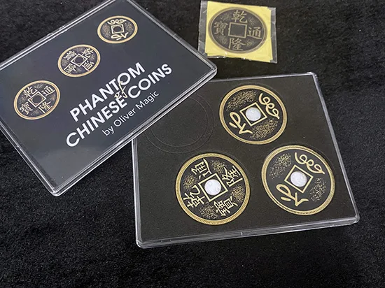 Phantom of Chinese Coins Magic Tricks Gimmicks Mentalism Props Chinese Palace Coin Appearing Vanishing Magician Props