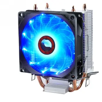 

Double Heat Pipe CPU Cooler Silent Radiator Universal Hydraulic Bearing Aluminum Professional Desktop Computer Easy Install Fan