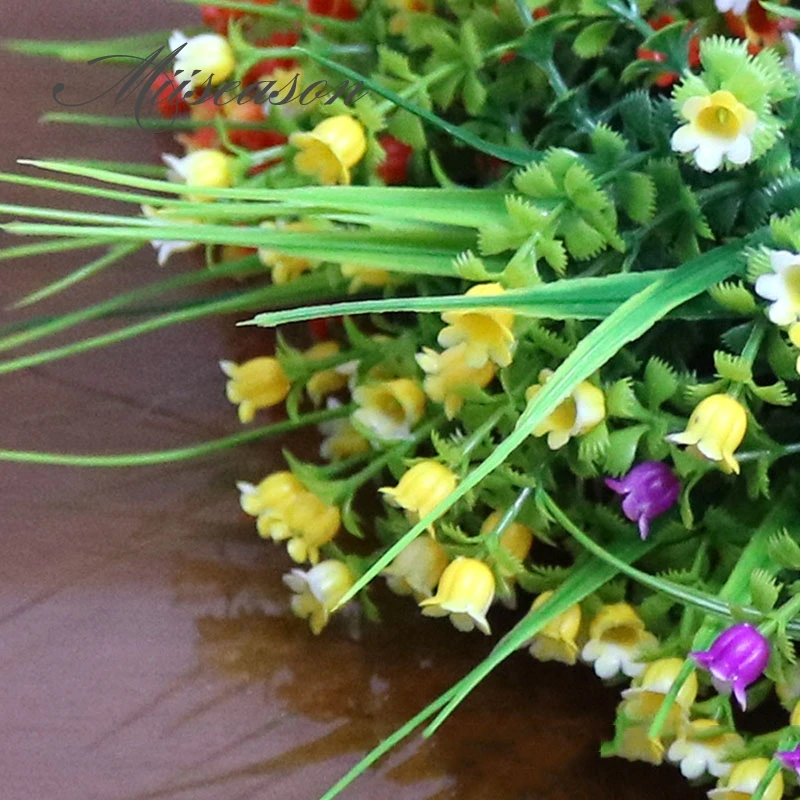 Искусственный букет Лилии долины, желтые искусственные пластиковые искусственные цветы, свадебные, сделай сам, цветочные, для дома, вечерние, праздничные, декоративные цветы