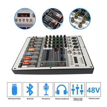 

STARAUDIO 4CH Professional Audio Mixer With Bluetooth USB Mp3 Stage Karaoke Party DJ Bar 16 Effects Mixing Console SPMX-4001B