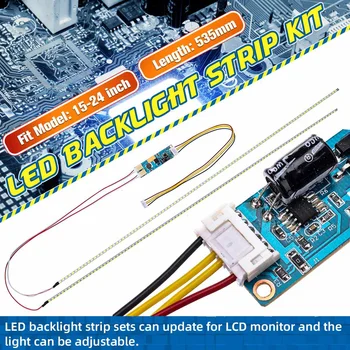 

LED Backlight Strip Kit Update For 15-24 inch CCFL LCD Laptop Screen Monitor Dimmable LED Strip Board Light Lamp Bar Accessories