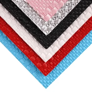 

Libra 21cm*29cm Woven pattern fuax leather, Stripes Printed Faux Fabric For Handmade Crafts DIY Bows Accessories Supplies