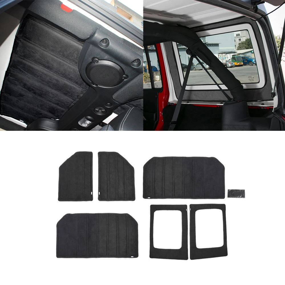 Hardtop/Roof Rear window Insulation Cotton for Jeep Wrangler JK 2007-2010 4-Door Car Interior Accessories Black Oxford Cloth/EPE