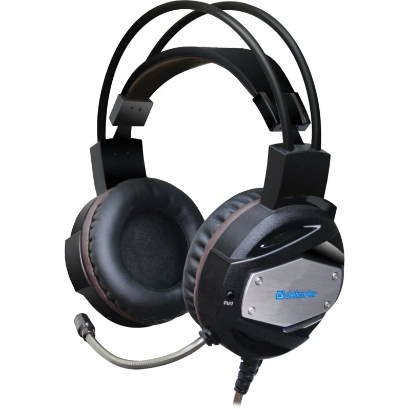 Headset Defender Warhead G 500 black brown wired stereo 20 20000 Hz 32 Ohms 115 dB 20 16000 Hz 54 dB USB 2x mini jack 50 mm black brown