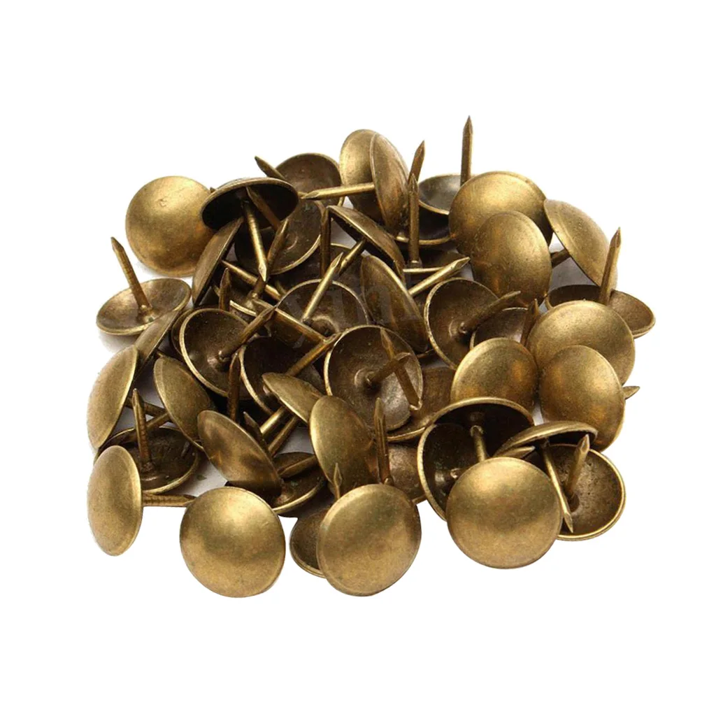 Upholstery Nail Pack of 100Pcs Antique Bronze Upholstery Nails 4 Sizes