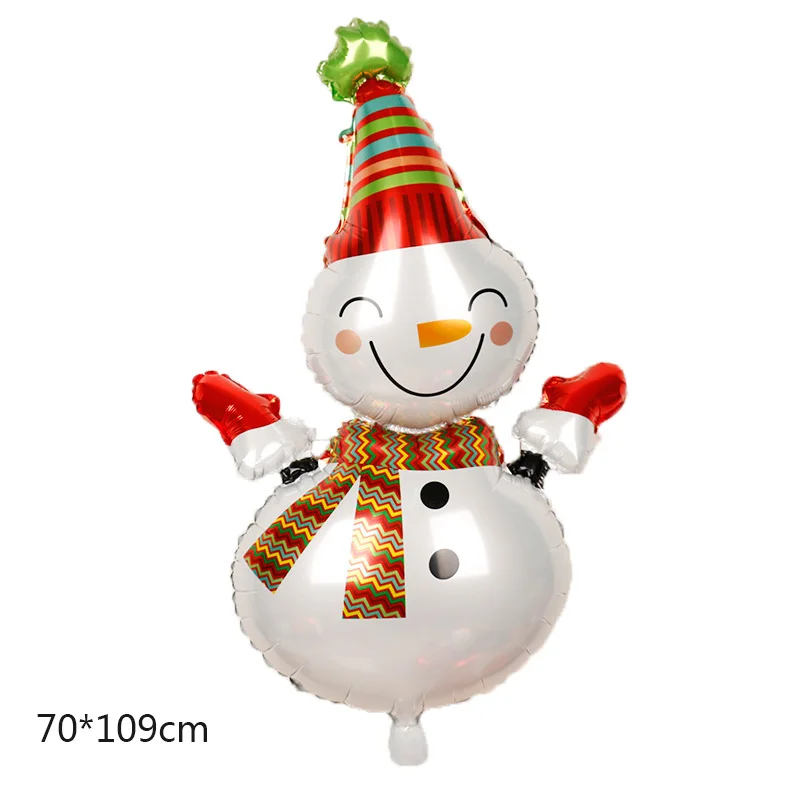 1 шт. воздушные шары с рождественской фольгой, Санта-Клаус, снеговик, глобус, Рождественский олень, пингвин, воздушные игрушки, рождественские украшения для дома, год - Цвет: SP018B15