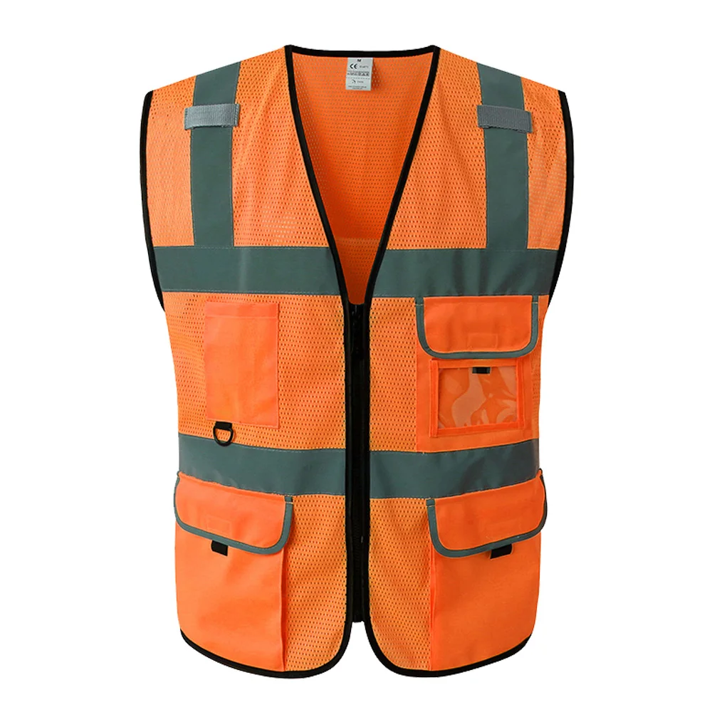 High Visibility Reflective Vest Night Warning Running Vest Women Motorcycle Men Jacket for Summer hi Vis Workerar