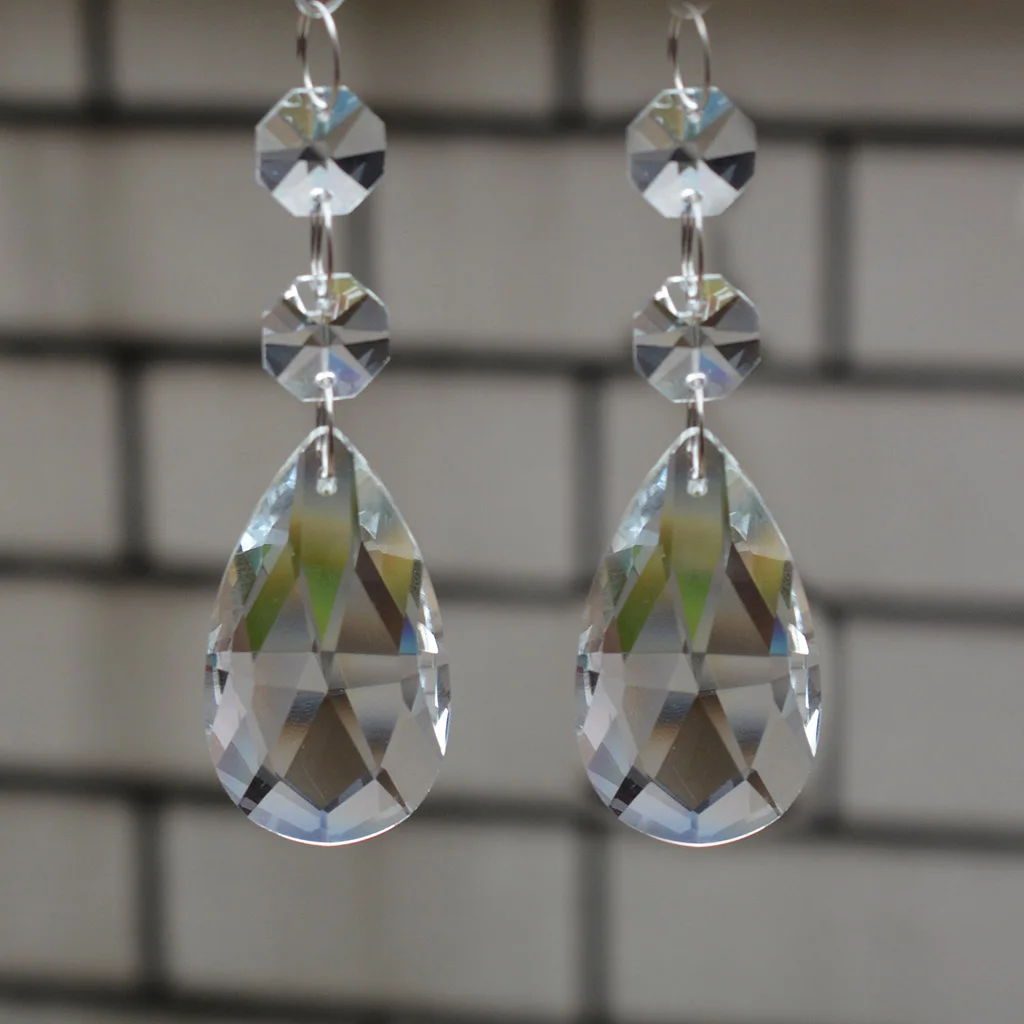 Teardrop Crystal Strands Hanging Crystal Beads Chain Garland Crystal Balls Chandelier Prisms Pendants Prisms Pendants Bead
