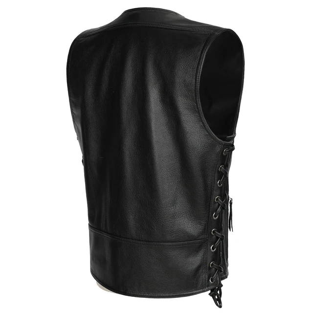 Men's Chain Biker Black Vest