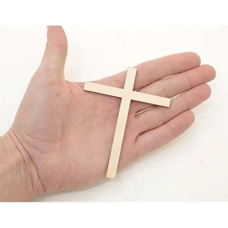

Wooden Cross (10cm) Wood Cross Blanks Cutout Craft Ornament Art Projects Decoupage 0809