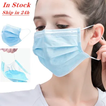 

10/20/50/100Pcs/Disposable Masks 3-layer Non-Woven Masks Anti Virus Dust Mouth Face Mask Protection Soft Protective Mask