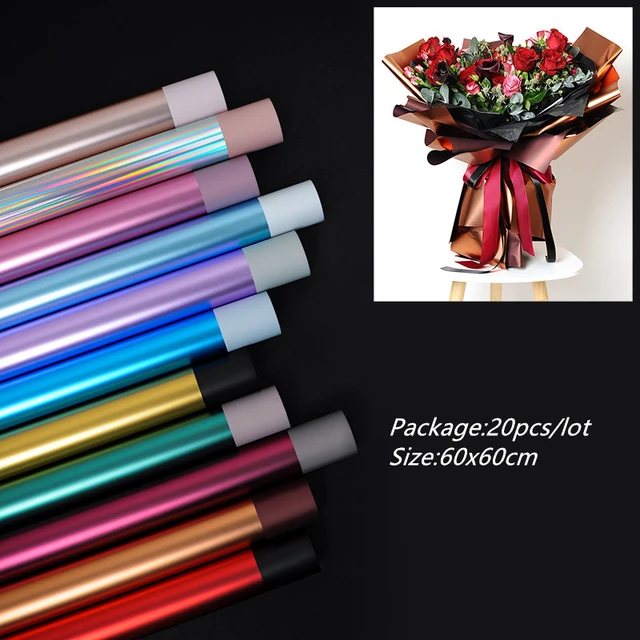 60 PCS Solid Color Border Flower Wrapping Paper, Waterproof Translucent  Bouquet Wrapping Paper, Wedding Handmade Gift Bouquet - AliExpress