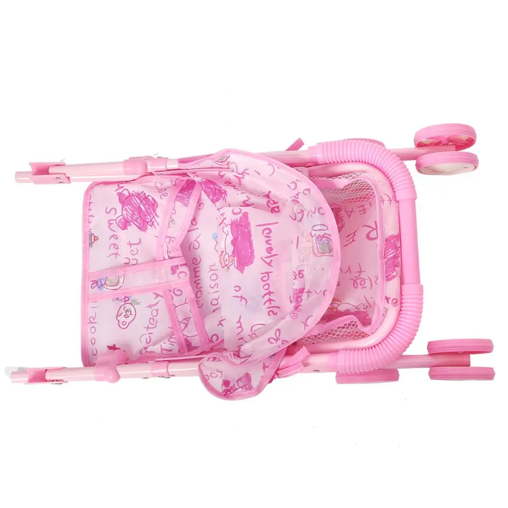 Складная детская коляска детская розовая коляска тележка детская одежда для игрушек аксессуары для мебели Игрушки для маленьких девочек