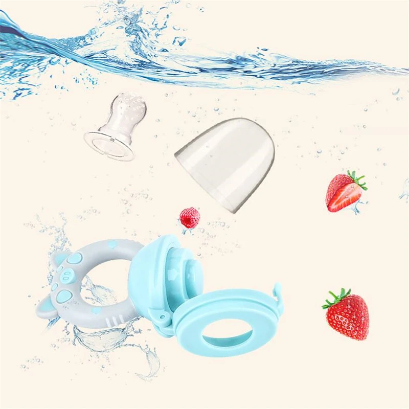 Pig Handle Pacifier Feeder for Baby Food Grade Silicone PP Training Nipple Milk Fresh Fruit Nibbler Teat Pacifier Bottles