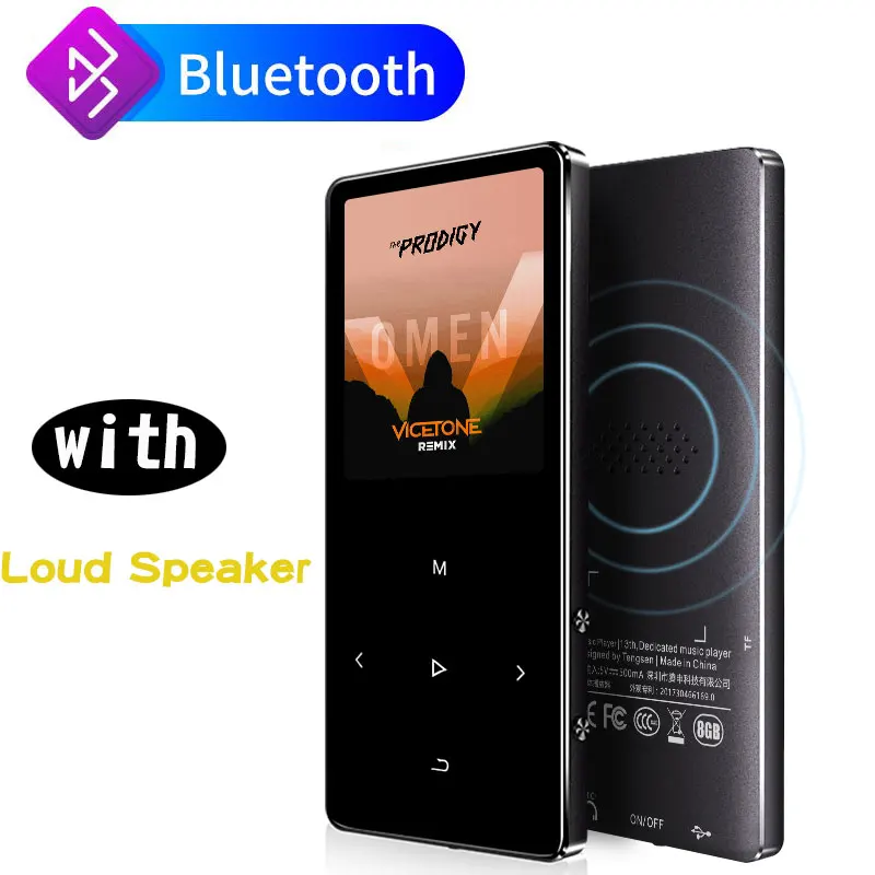 

IQQ New Bluetooth 4.1 Version X2 Thin MP3 Player with Speaker touch screen and built-in 40G HiFi portable walkman with FM/Record