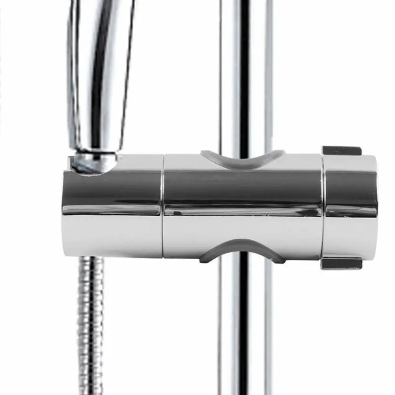 20-25mm Replacement Chrome Shower Head Rail Slider Holder Adjustable Bracket Mirror Chrome Plated, Easy Installation