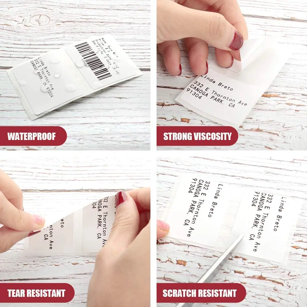 Jewelry Tag Price Sticker Adhesive F shape Label Paper for Phomemo M110/M200 Printer Thermal Paper Rolls 30*25+45mm 100pcs Label thermal paper roll