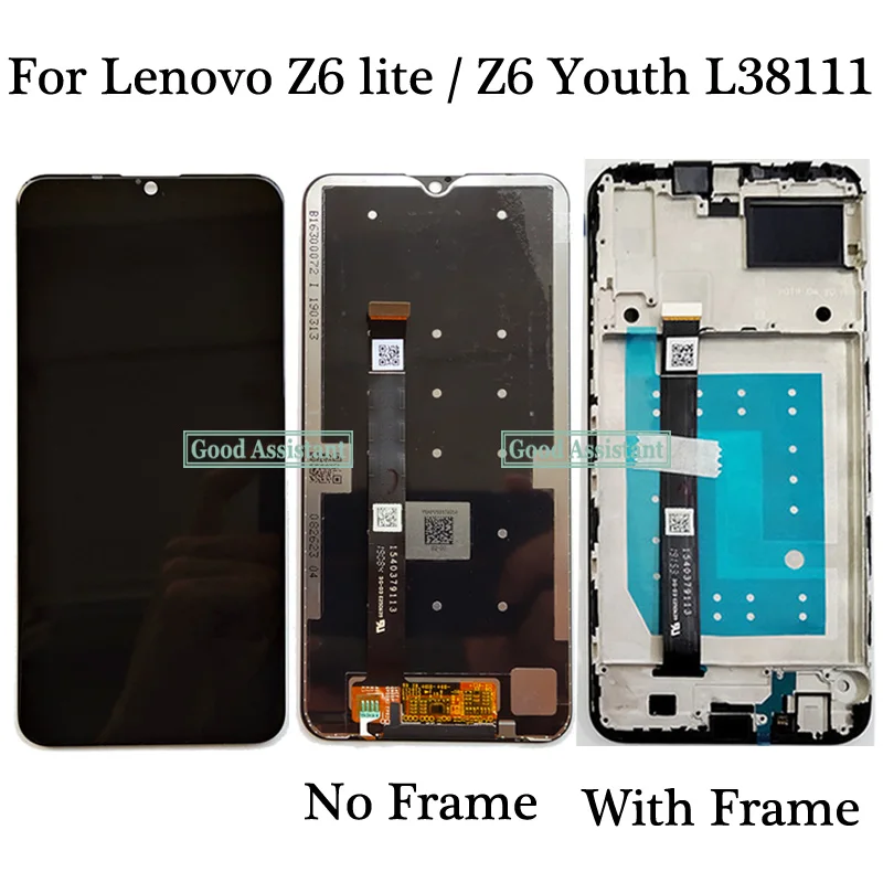 Оригинальный черный ЖК дисплей 6 3 дюйма для Lenovo Z6 lite / Youth L38111 сенсорный экран с