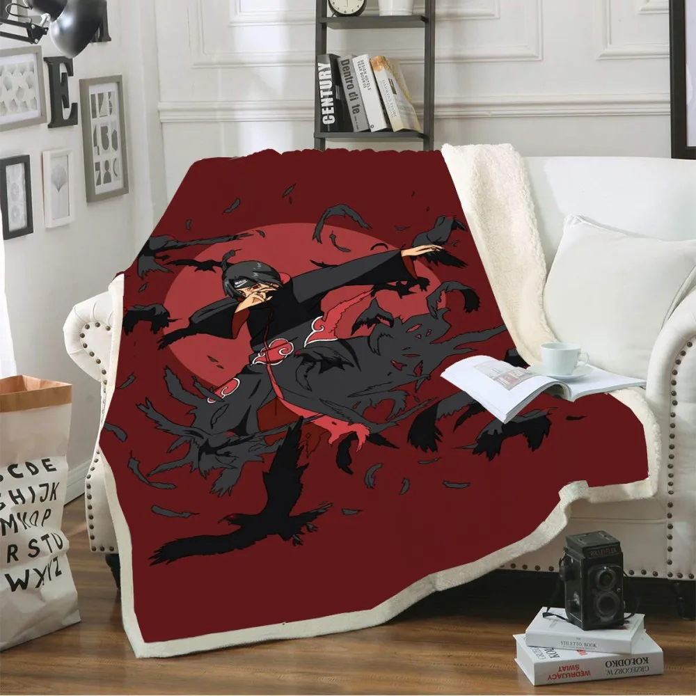 Color-1 Стикеры с Наруто пледы одеяло на диван кровать аниме шерстяное одеяло дети зима теплое одеяло на открытом воздухе мягкое одеяло для путешествий - Цвет: Color-1