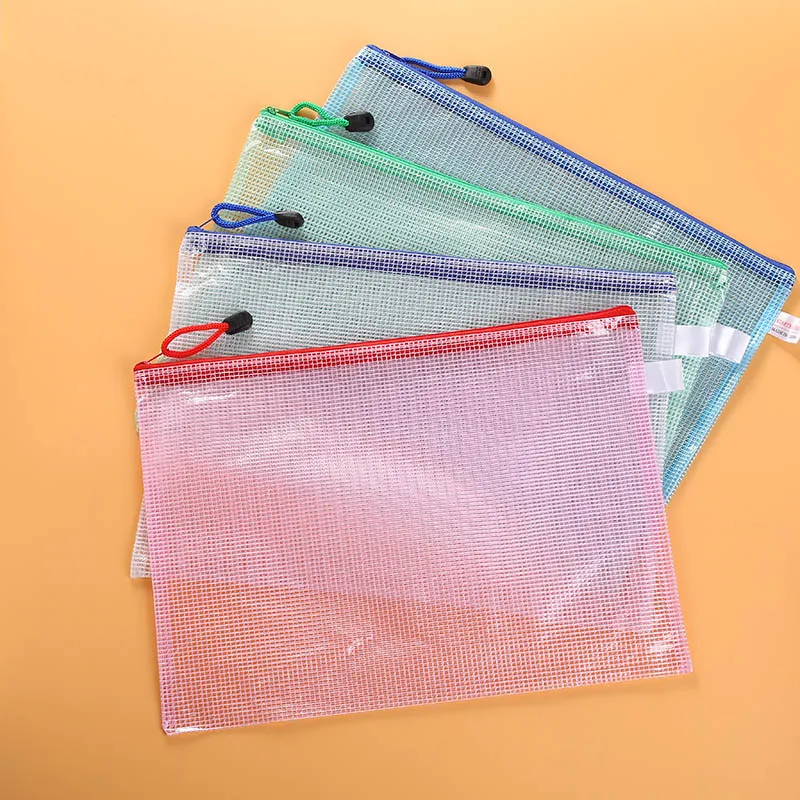 A4 Clear Plastic Zip File Bags Storage Waterproof Document Protective