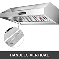 VEVOR 4/5 Slot Commercial Hood Filter Grease Baffle w/ Handle Stainless Steel Filter Stable Safe 6Pcs for Restaurant Industry 2