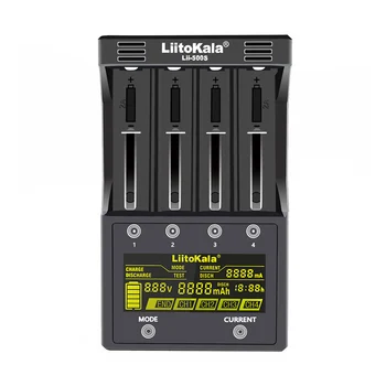 

LiitoKala Lii-500S 18650 Battery Charger 4 Slots LCD Screen Display Touch Control for Lithium/NiMH 26650 AA AAA Battery Charger