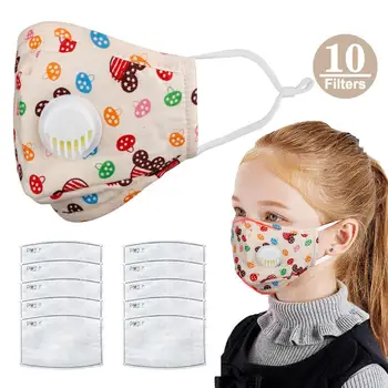 

Kids Dustproof Mouth Face Mask Anti Haze Mask Antibacterial Breathable Valved Dust Mask Respirator Washable Reusable Durable