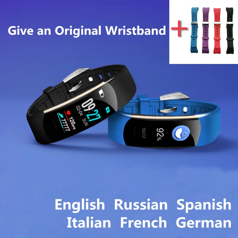 

Fitness Bracelet Heart Rate Blood Pressure Traker Multi-Function Smart Bracelet Sport Waterproof LED Screen Bluetooth Smart Band