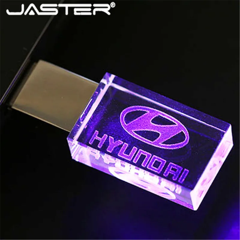 JASTER новый материал из хрустального стекла настраиваемый логотип usb 2 0