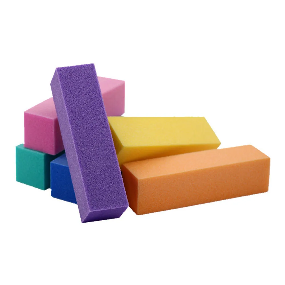 

5pcs/set Nail File Blocks All Sides Colorful Sponge Nail Polish Durable Sanding Grit Cuboid Tools UV Gel Manicure Nail File T101