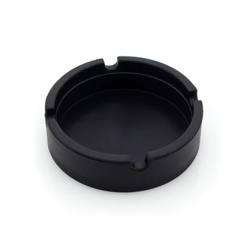 

5PCS Ash Tray Cendrier Ashtray Silicone Ashtray Unbreakable Soft Rubber Heat Resistant Round Shape(Black Red Green Yellow Blue)
