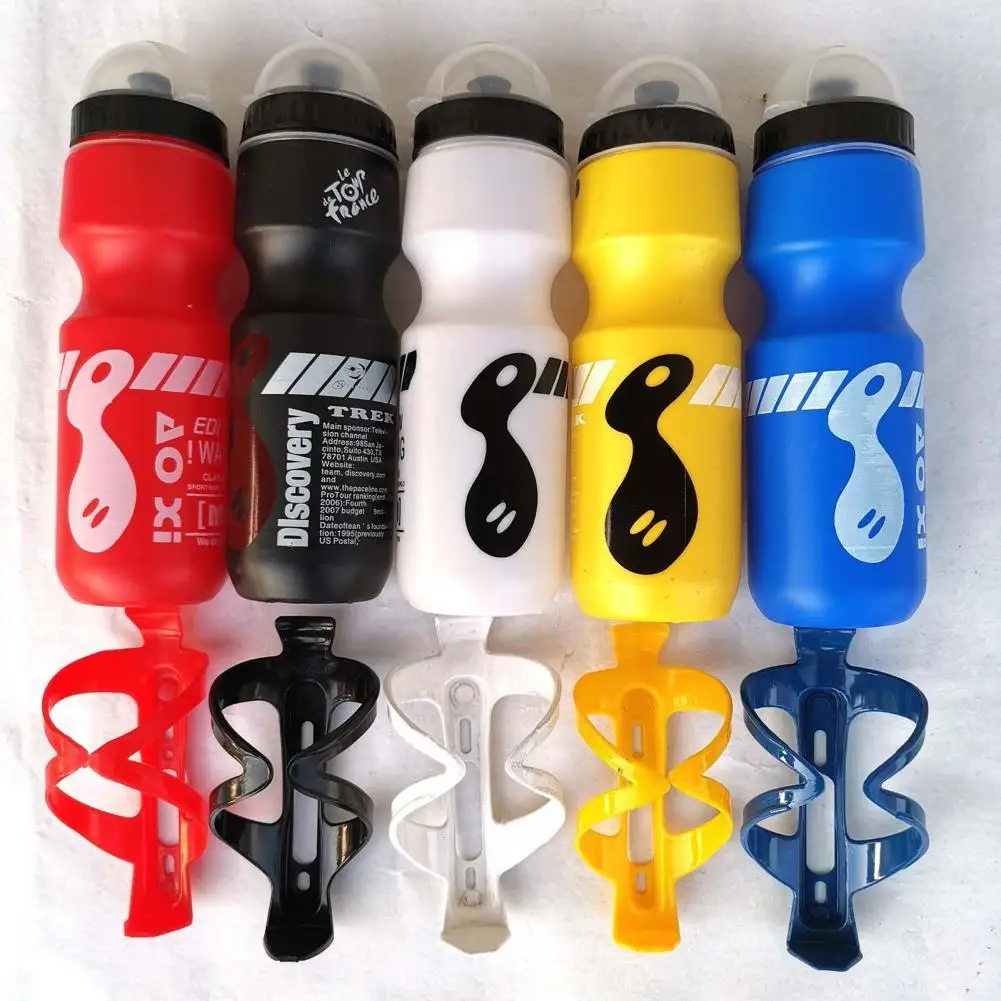 1 Set 750ml bicycle bottle set sturdy dustproof plastic anti-slid handle with holder
