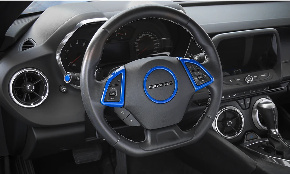 Sansour ABS украшение салона рулевого колеса автомобиля накладка наклейки для Chevrolet Camaro Up автомобильные аксессуары Стайлинг