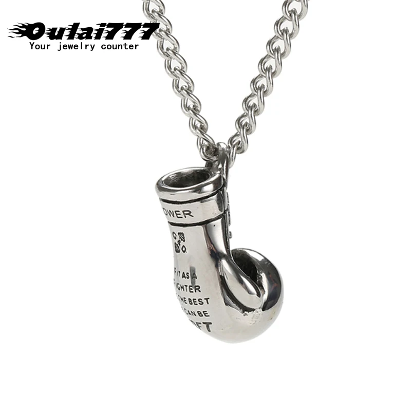 Мужские спортивные перчатки oulai777 ожерелье с кулоном из нержавеющей стали
