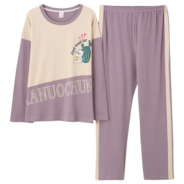 Большие размеры M-5XL женские пижамные комплекты мягкая одежда для сна осенне-зимние пижамы с длинными рукавами пижамы с мультяшным принтом женские пижамы Muje - Цвет: 5826