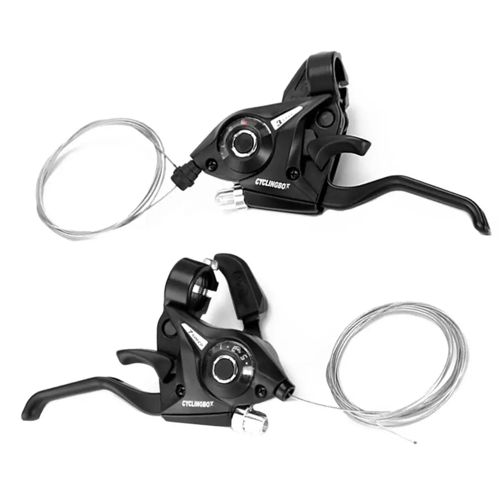 One Piece MTB Bike Front Rear Shifter Levers Brake Derailleur Kit Bicycle Derailleur Transmission Set With