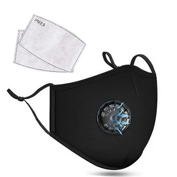 

Breathable Mask PM2.5 Activated Carbon Replaceable Filter Face Mouth Mask Reusable 3D Stereo Protective Mask with Breather Valve