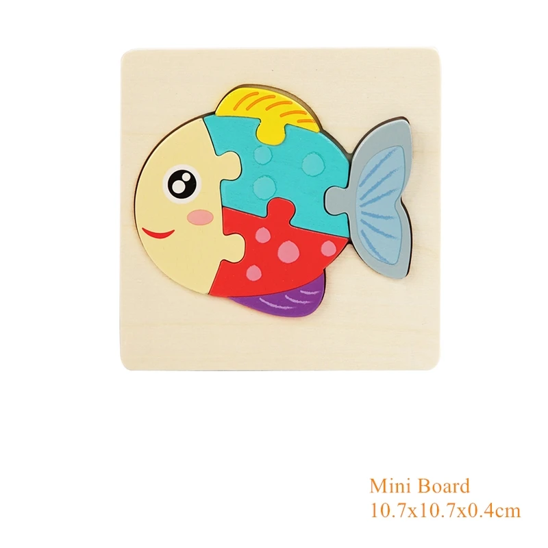 Montessori Materials Children Jigsaw Board Educational Wooden Toys For Toddlers Puzzle Tangram Cartoon Owl Baby Toys 0-12 Months 25